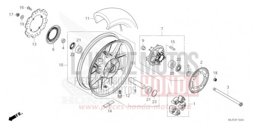ROUE ARRIERE CBR500RACT de 2026